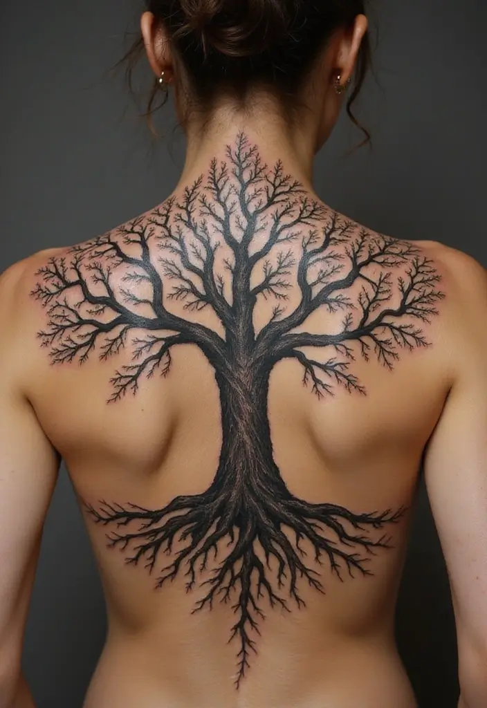 38+ Spine Tattoos For Women Unique: Standout Designs For Your Back - 16. The Tree of Life