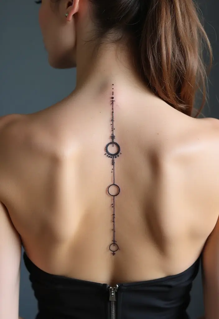 38+ Spine Tattoos For Women Unique: Standout Designs For Your Back - 2. Minimalist Line Art