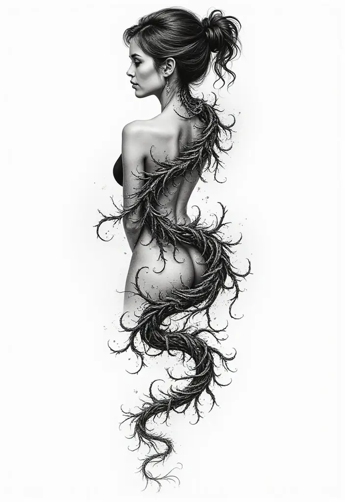 38+ Spine Tattoos For Women Unique: Standout Designs For Your Back - 22. Spirals and Swirls