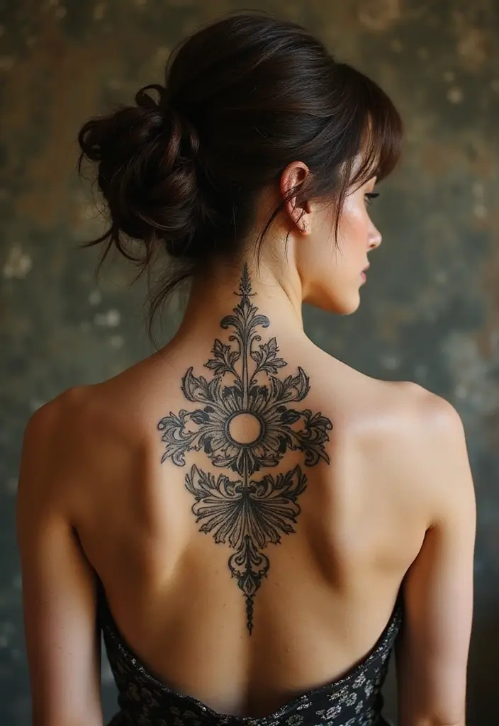 38+ Spine Tattoos For Women Unique: Standout Designs For Your Back - 23. Vintage-Inspired Tattoos