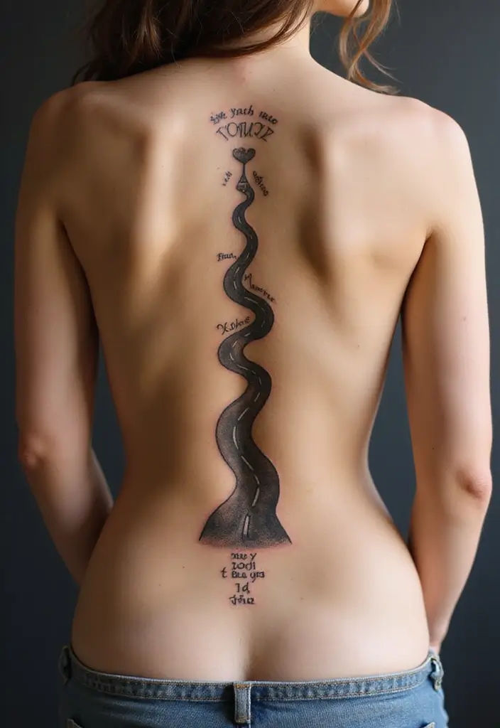 38+ Spine Tattoos For Women Unique: Standout Designs For Your Back - 38. Personal Milestones