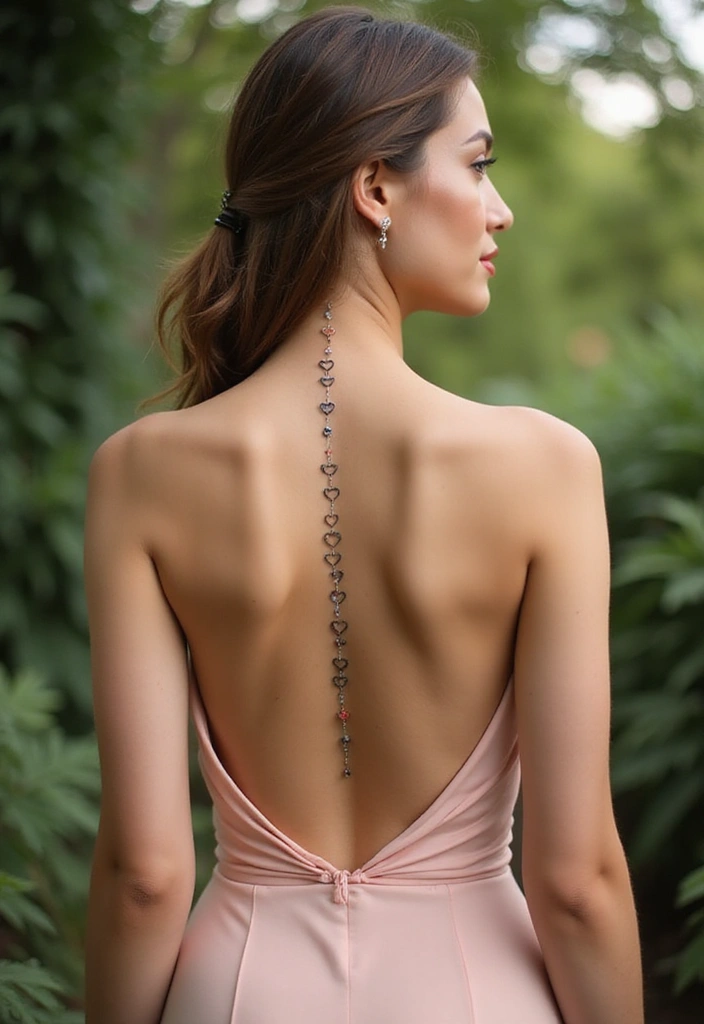 39+ Spine Tattoos For Women Fine Line: Delicate & Minimalist Ideas - 19. Connection Symbols