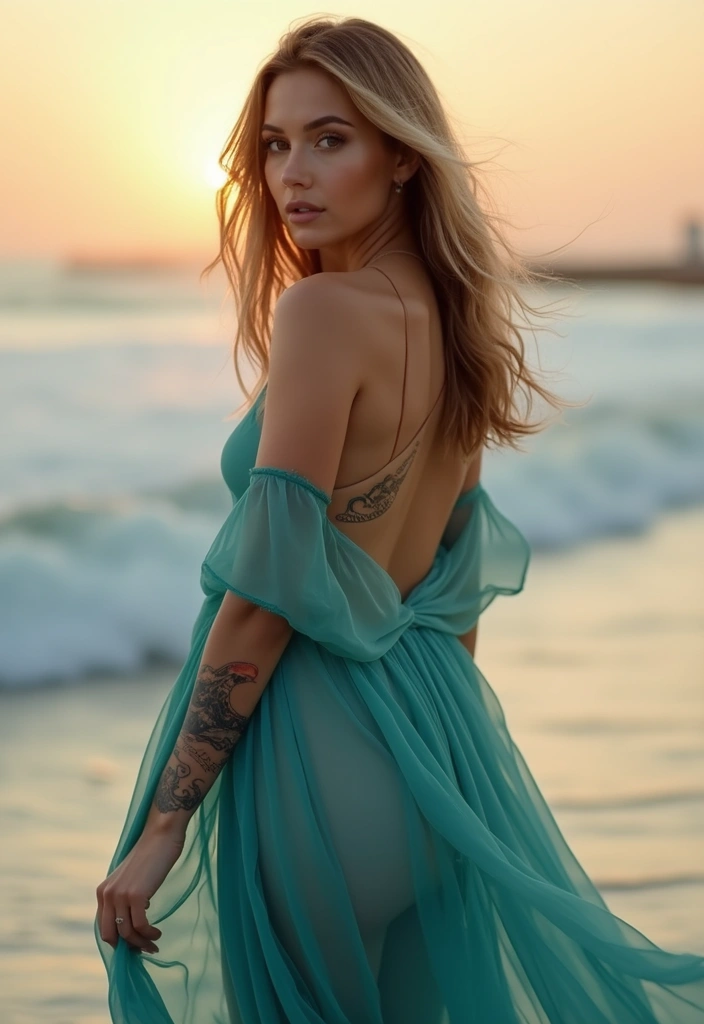 39+ Spine Tattoos For Women Fine Line: Delicate & Minimalist Ideas - 30. Subtle Waves