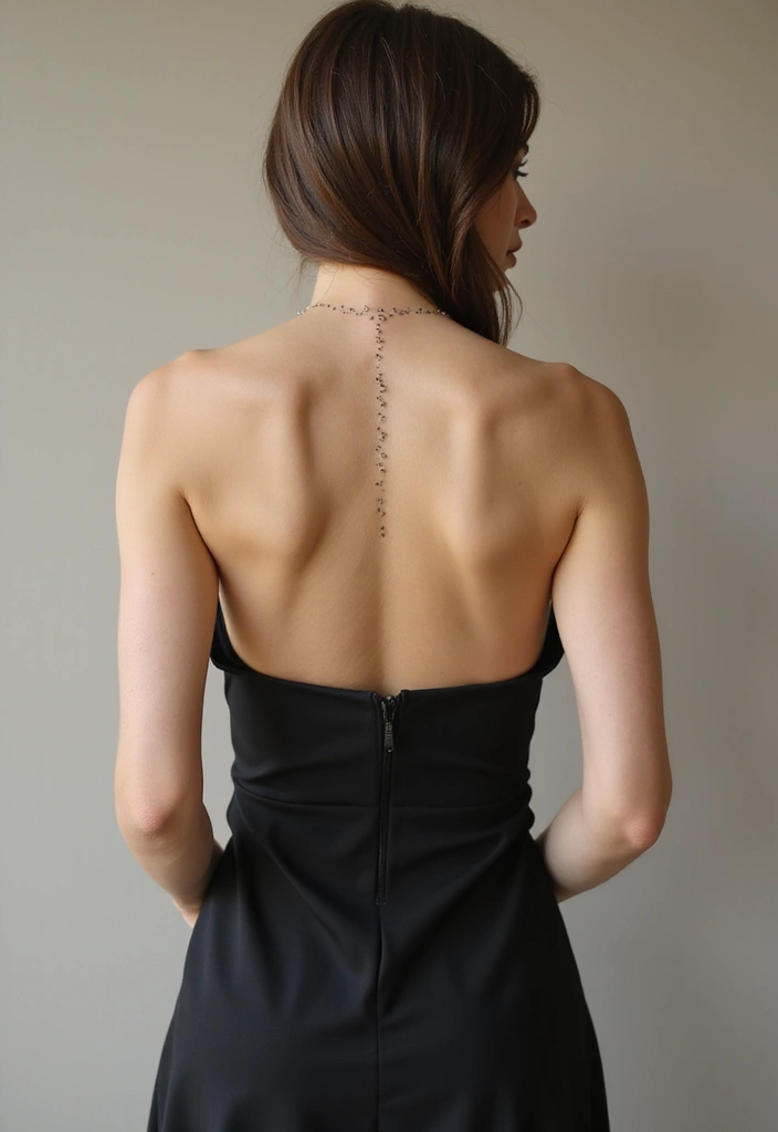 39+ Spine Tattoos For Women Fine Line: Delicate & Minimalist Ideas - 32. Subtle Dots