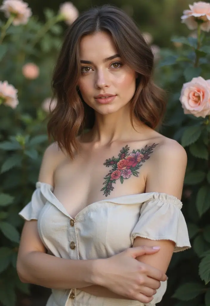 40+ Cross Tattoos For Women: Spiritual & Stylish Inspiration - 2. Cross with Floral Accents