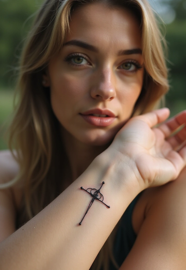 41+ Cross Tattoos For Women On Wrist: Subtle & Powerful Designs - 3. Cross with Infinity Symbol