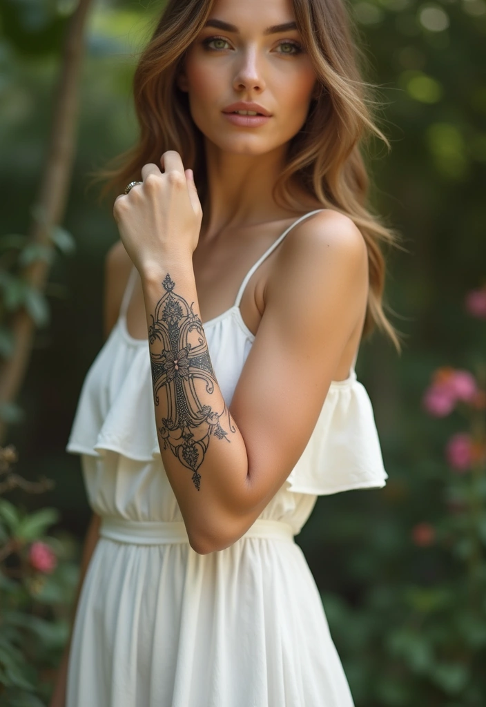 41+ Cross Tattoos For Women On Wrist: Subtle & Powerful Designs - 4. Geometric Cross Design