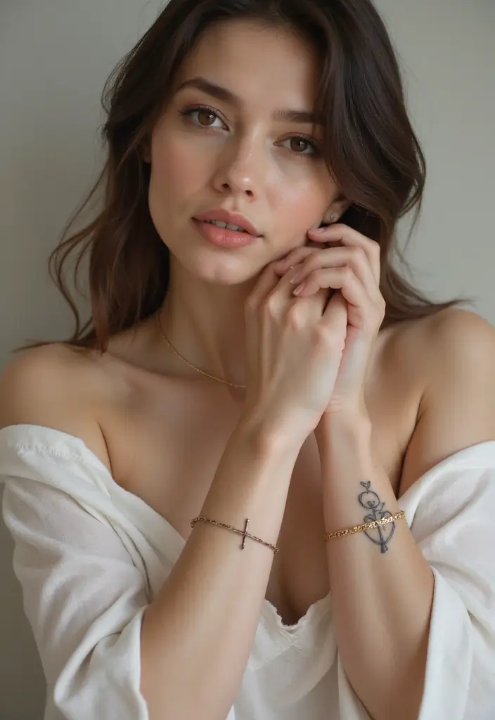 41+ Cross Tattoos For Women On Wrist: Subtle & Powerful Designs - 7. Cross with a Heart