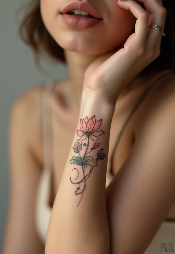 43+ Small Christian Tattoos For Women: Meaningful Spiritual Ink - 19. Small Lotus Flower