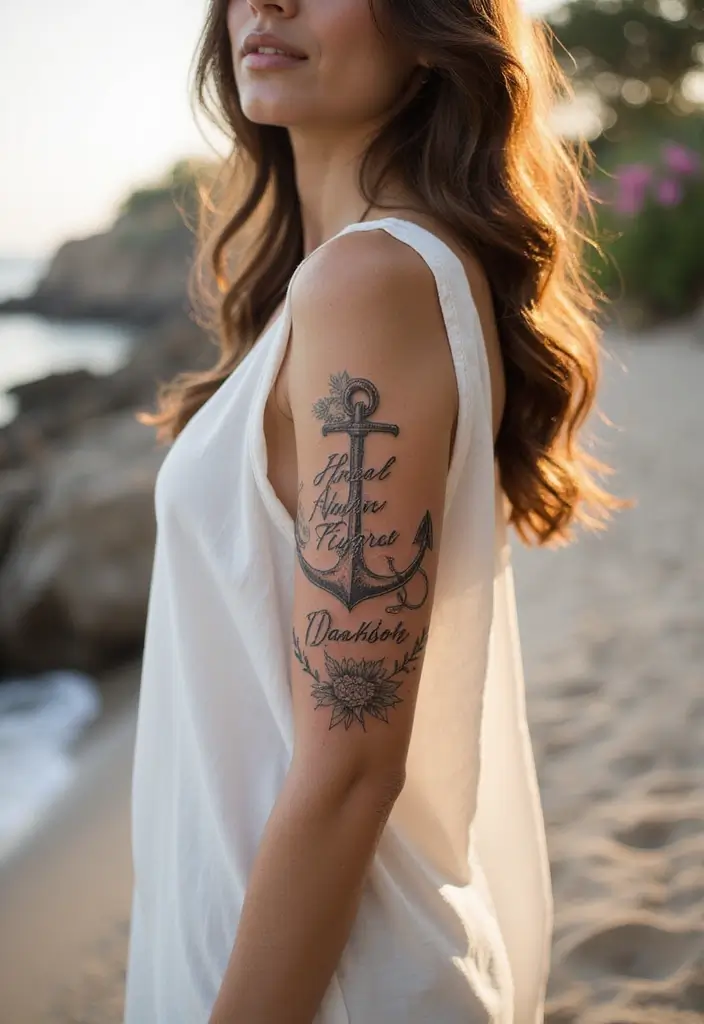 43+ Small Christian Tattoos For Women: Meaningful Spiritual Ink - 2. Anchor and Scripture