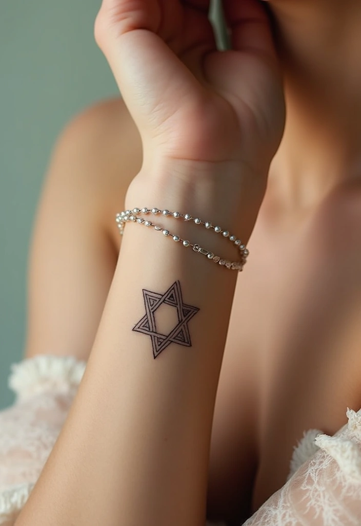 44+ Christian Tattoos For Women Unique: Creative Faith-Based Designs - 10. Star of David