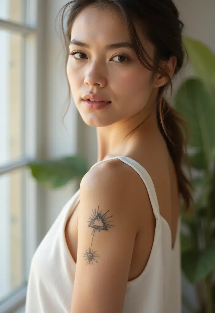 44+ Christian Tattoos For Women Unique: Creative Faith-Based Designs - 33. Prism and Light
