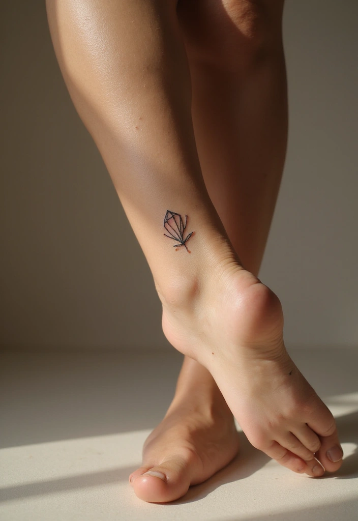 44+ Christian Tattoos For Women Unique: Creative Faith-Based Designs - 44. Minimalist Crystal