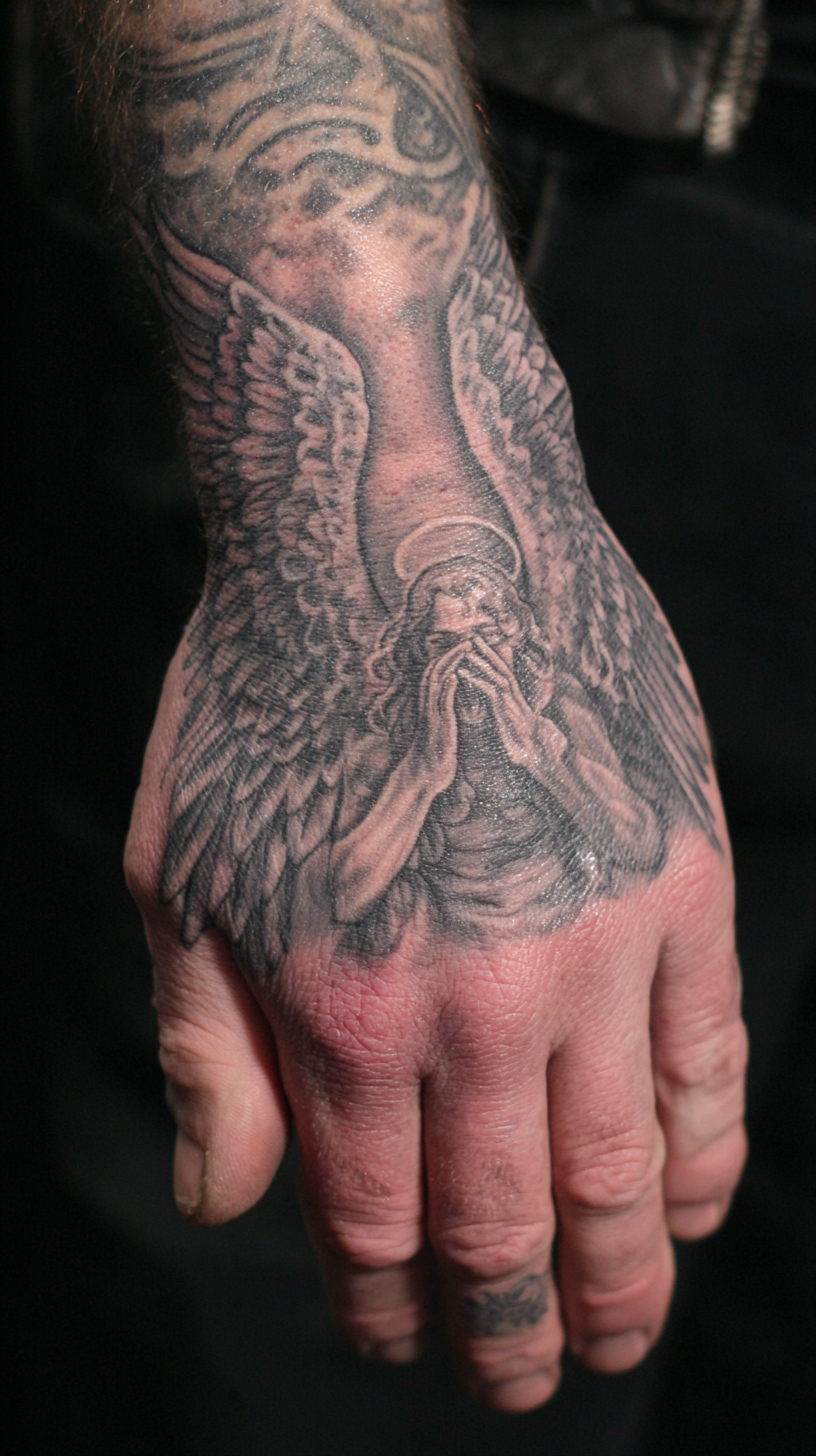 Angel Hand Tattoos for Men