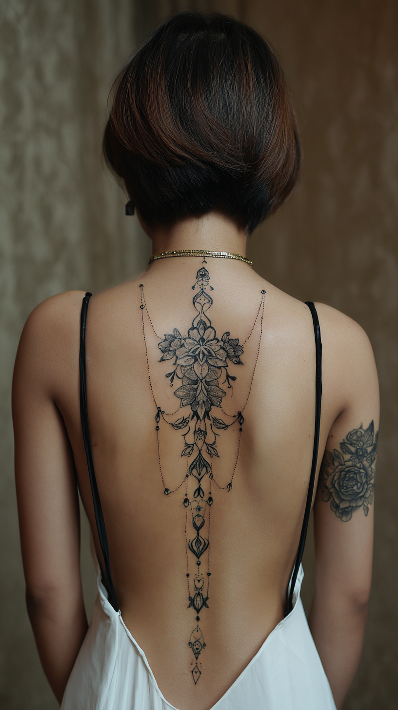 Back Spine Tattoo