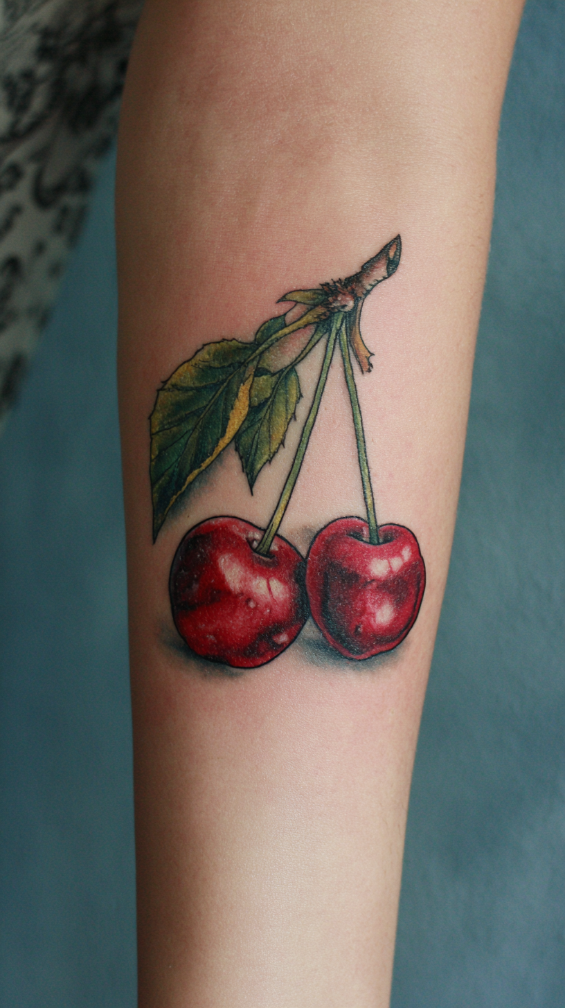 Cherries with color patch