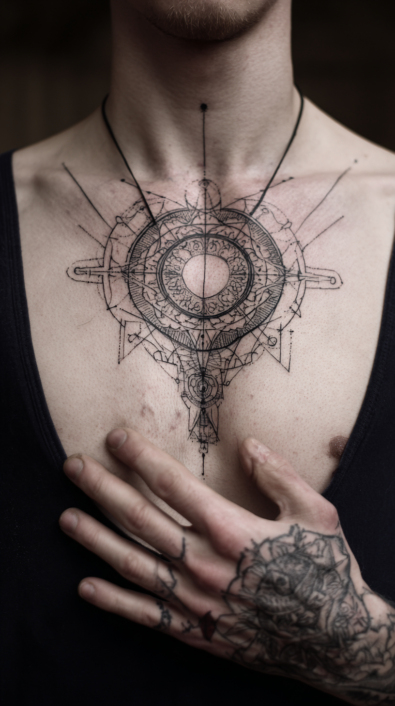 Chest and hand circle