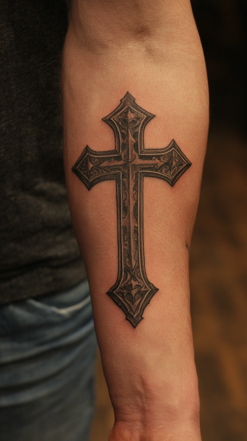 Cross Forearm Tattoos