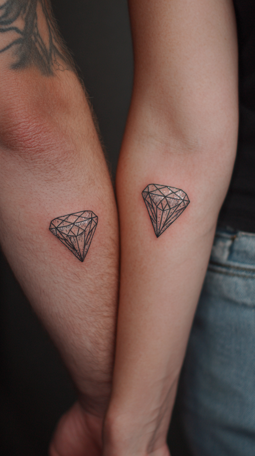 Diamond Couple Tattoos That Match