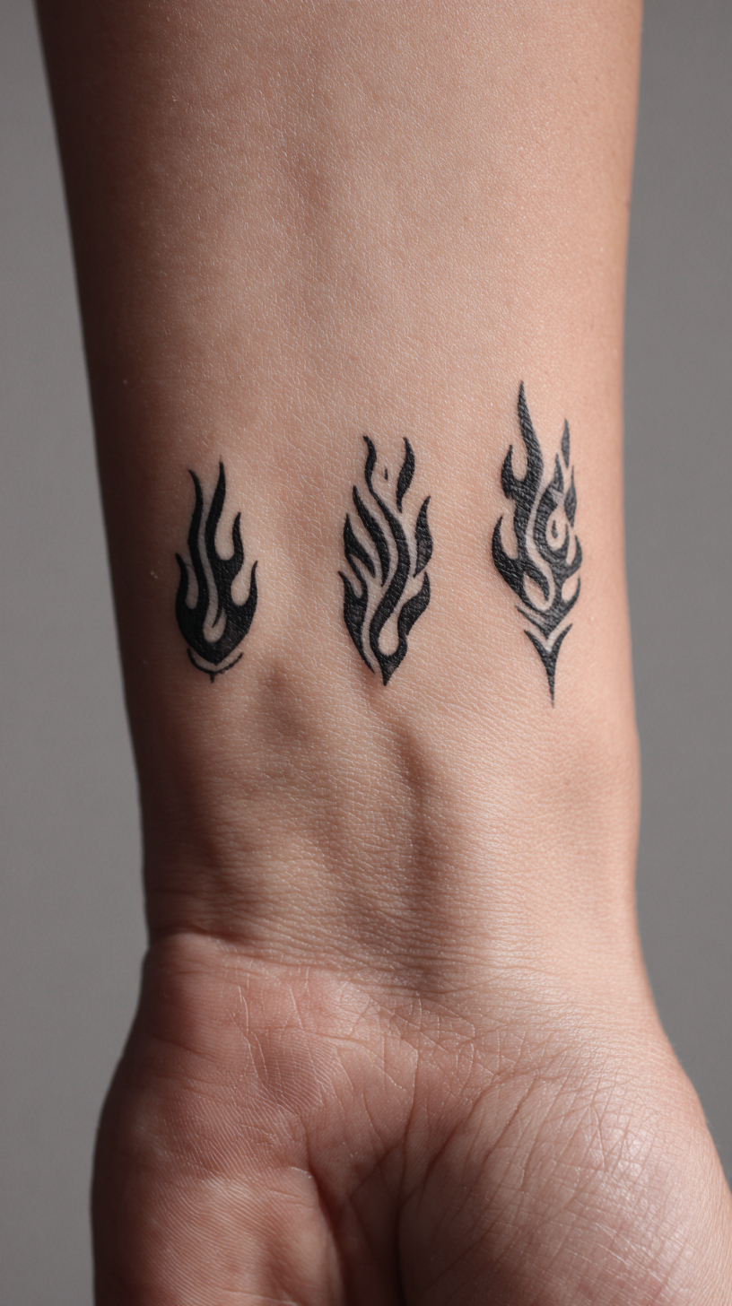 Flame tattoos