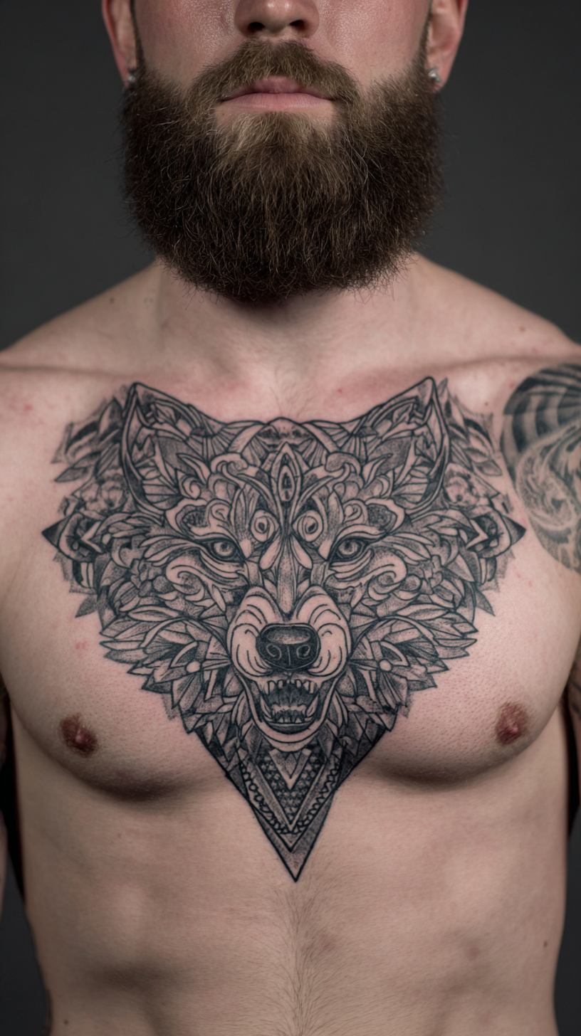 Half Chest Tattoos for Men