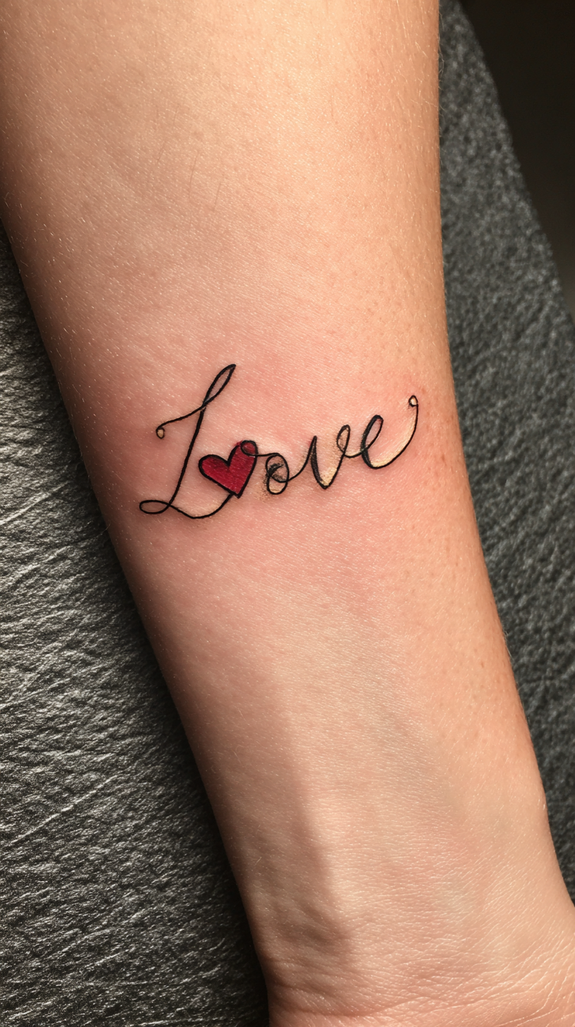Love & Name Tattoo