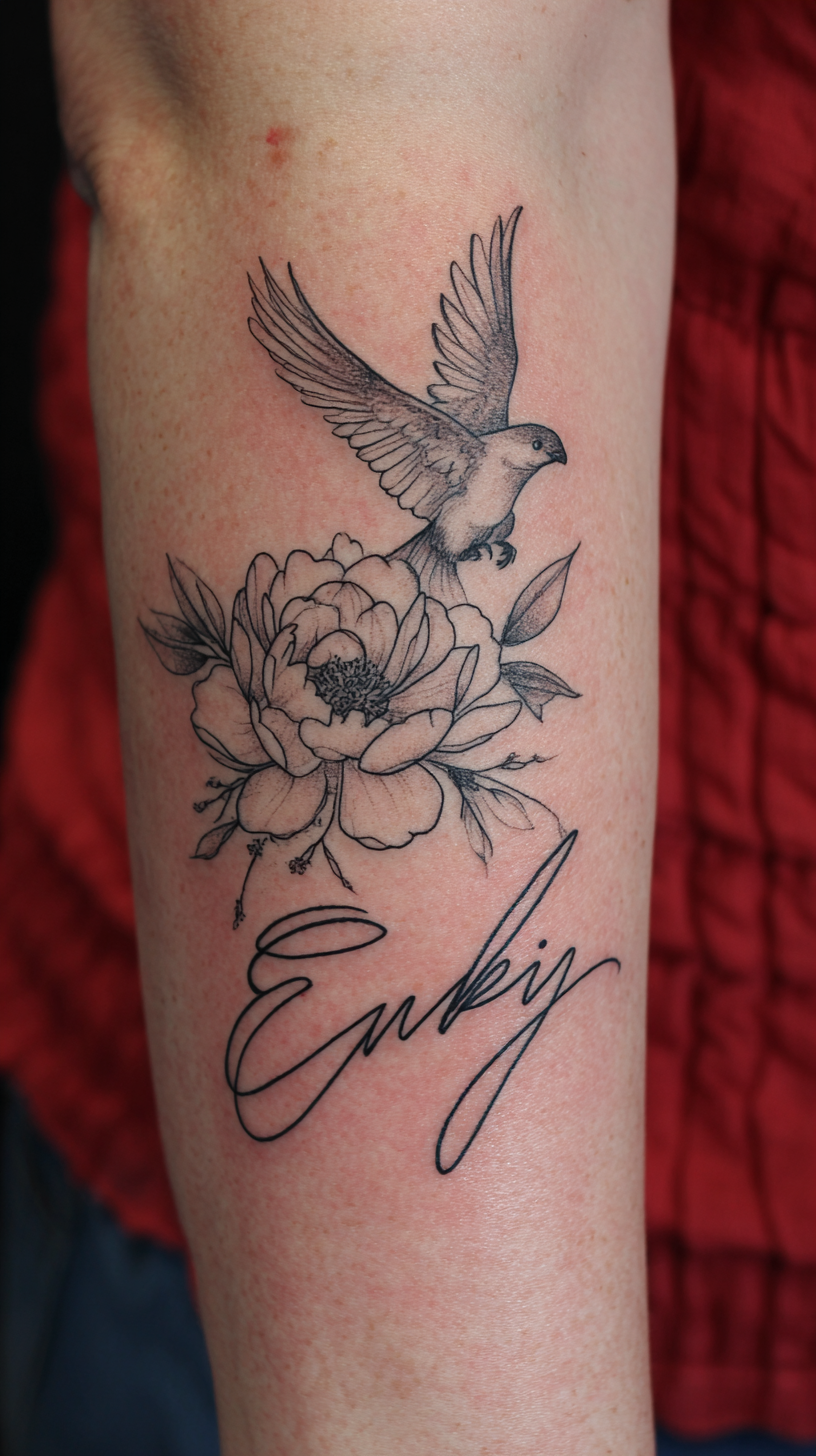 Memorial Name Tattoo
