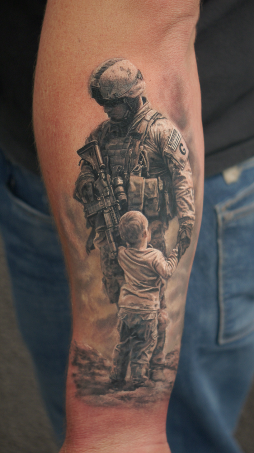 Military Dad Tattoo