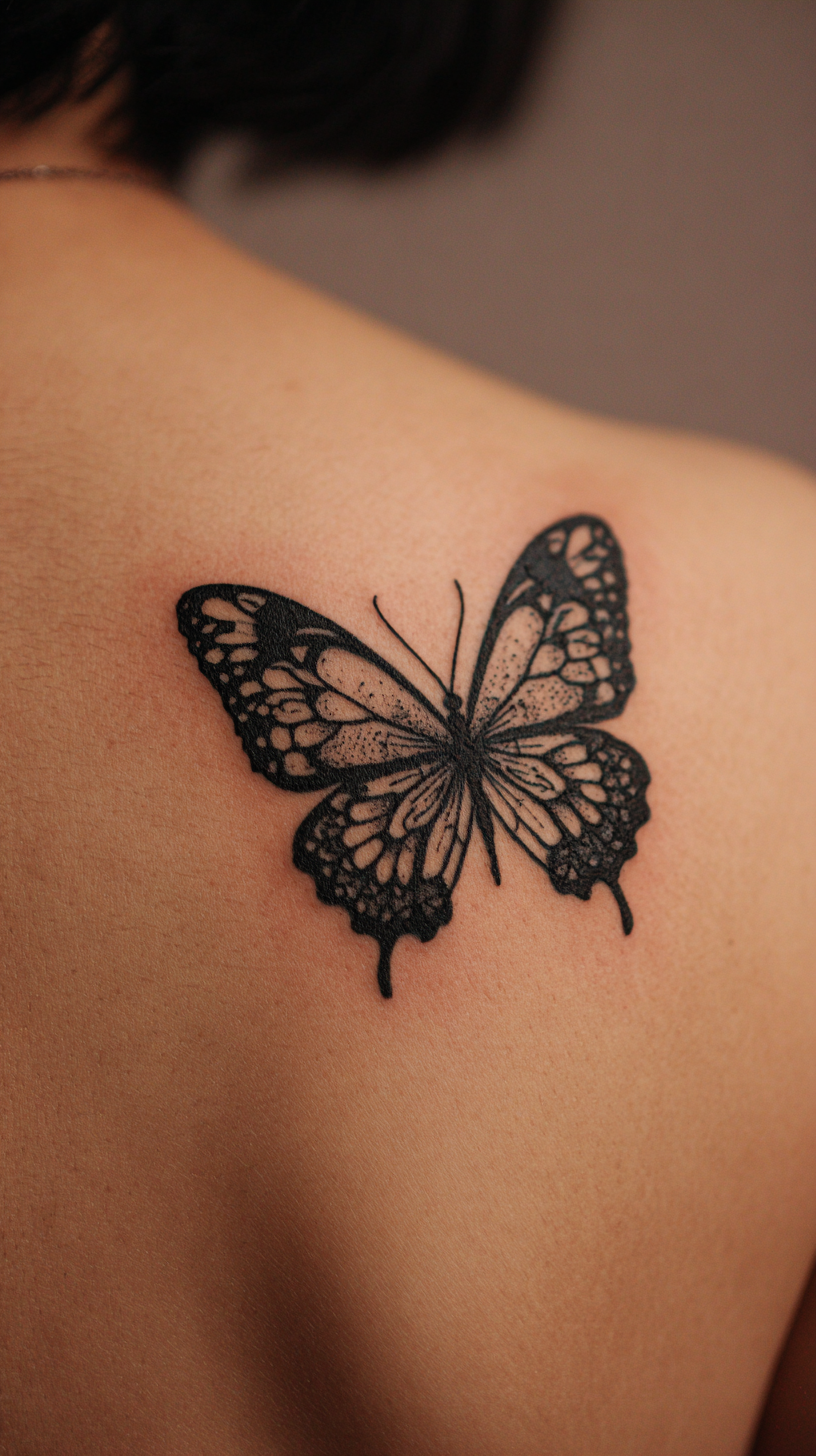 Butterfly tattoos with creative techniques