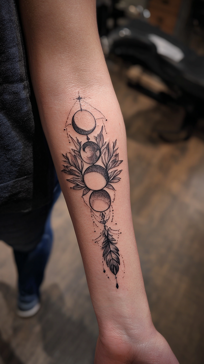 Phases Tattoos for Forearm