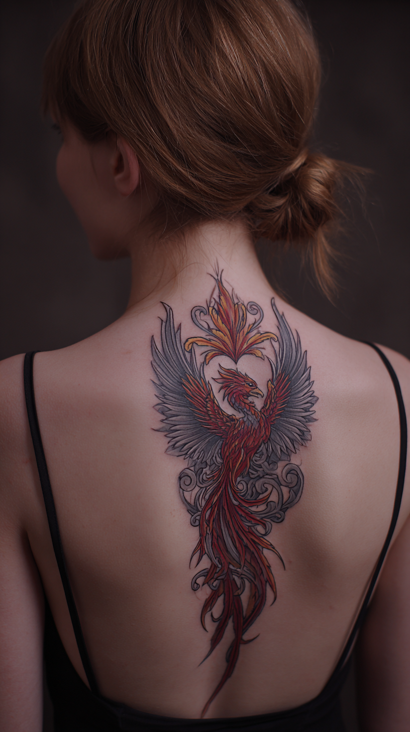 Phoenix Back Tattoo