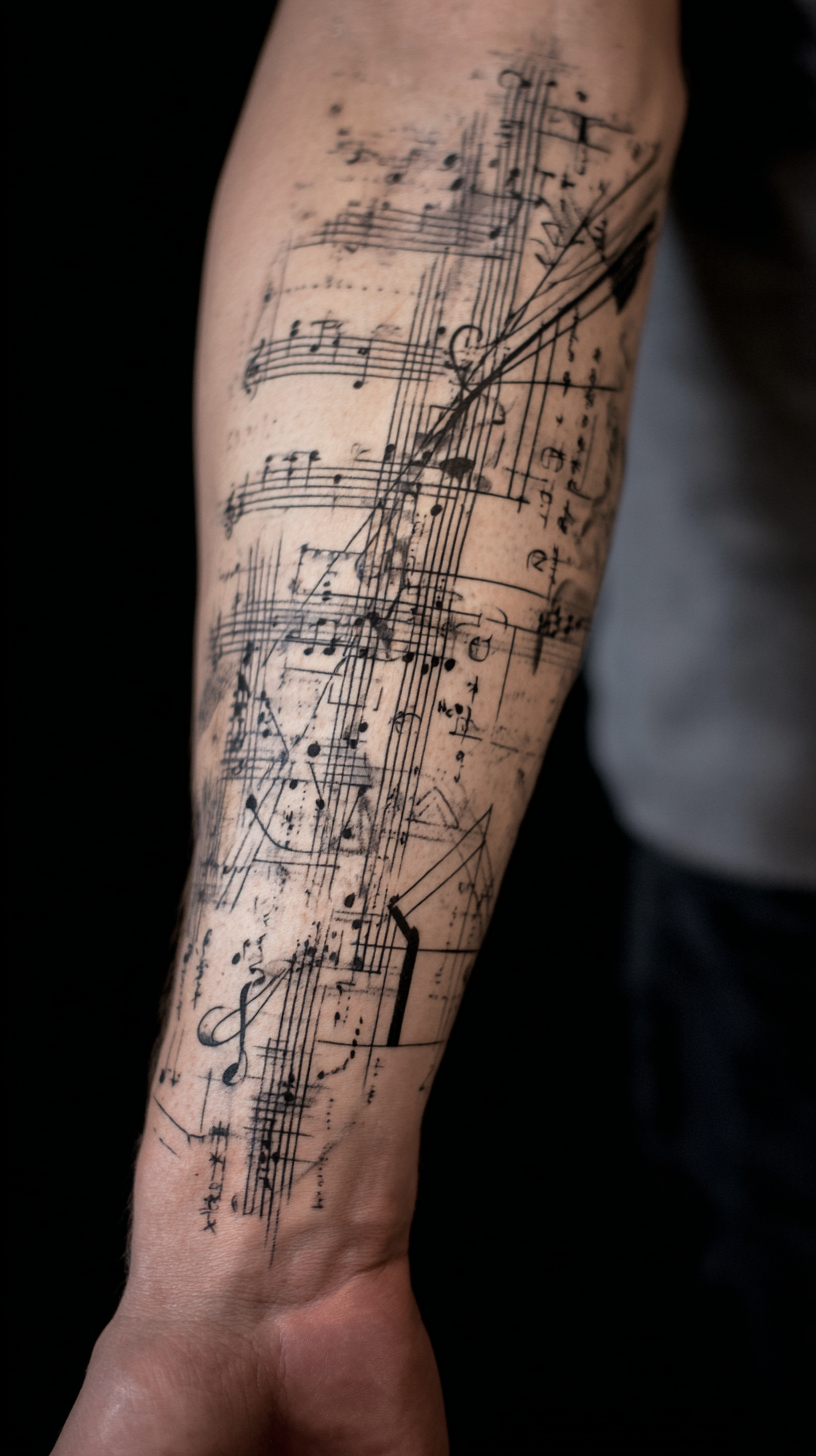 Sheet Music Tattoo