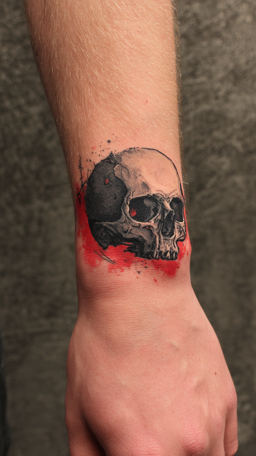 Skull Wrist Tattoo