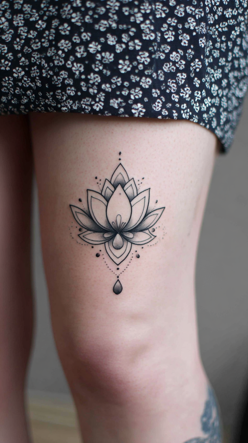 Small tattoos on the knee position