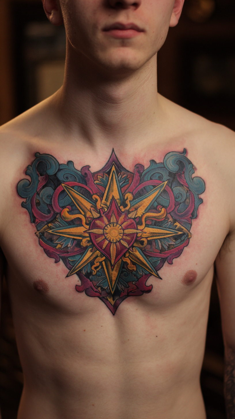 Star Chest Tattoo