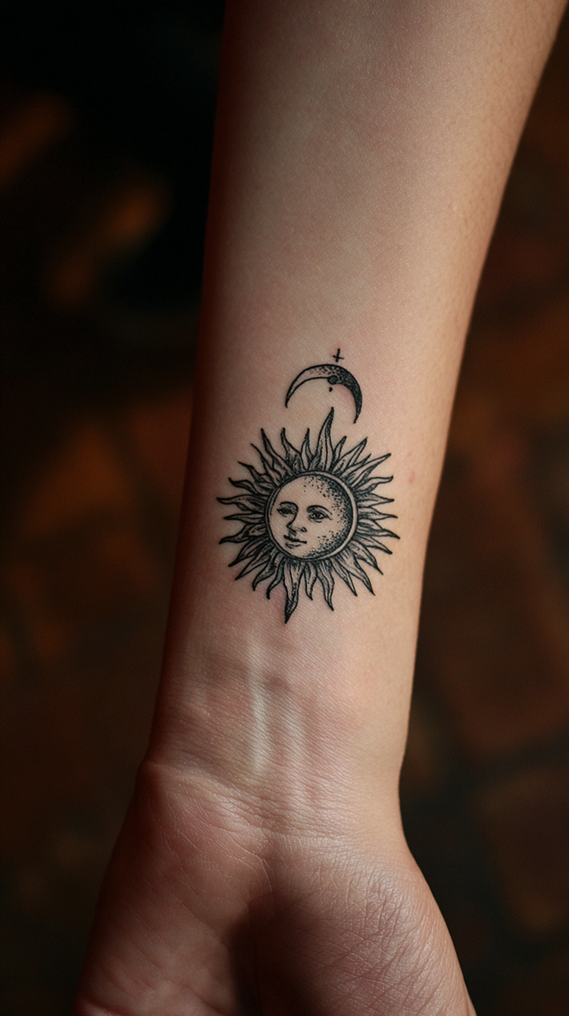 Sun and moon designs