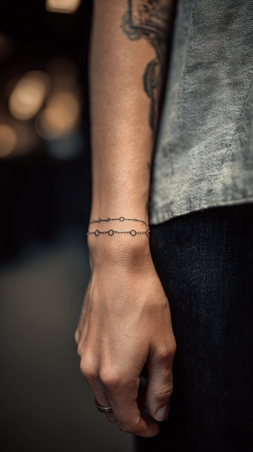 Circle portions on wrists