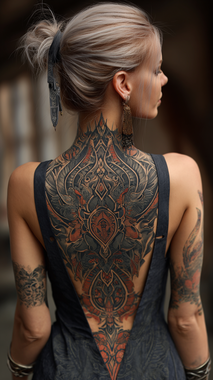 Tribal Back Tattoo
