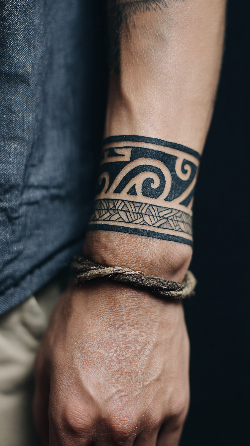 Tribal Wrist Tattoo