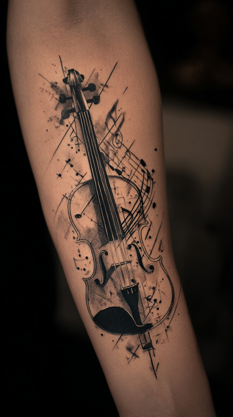 Unique Music Tattoo