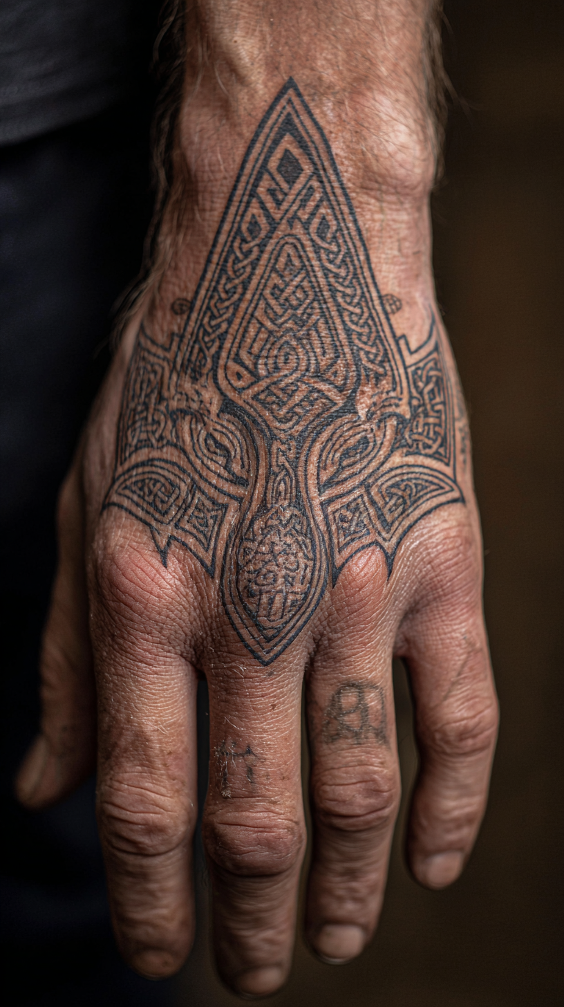 Viking Hand Tattoos for Men
