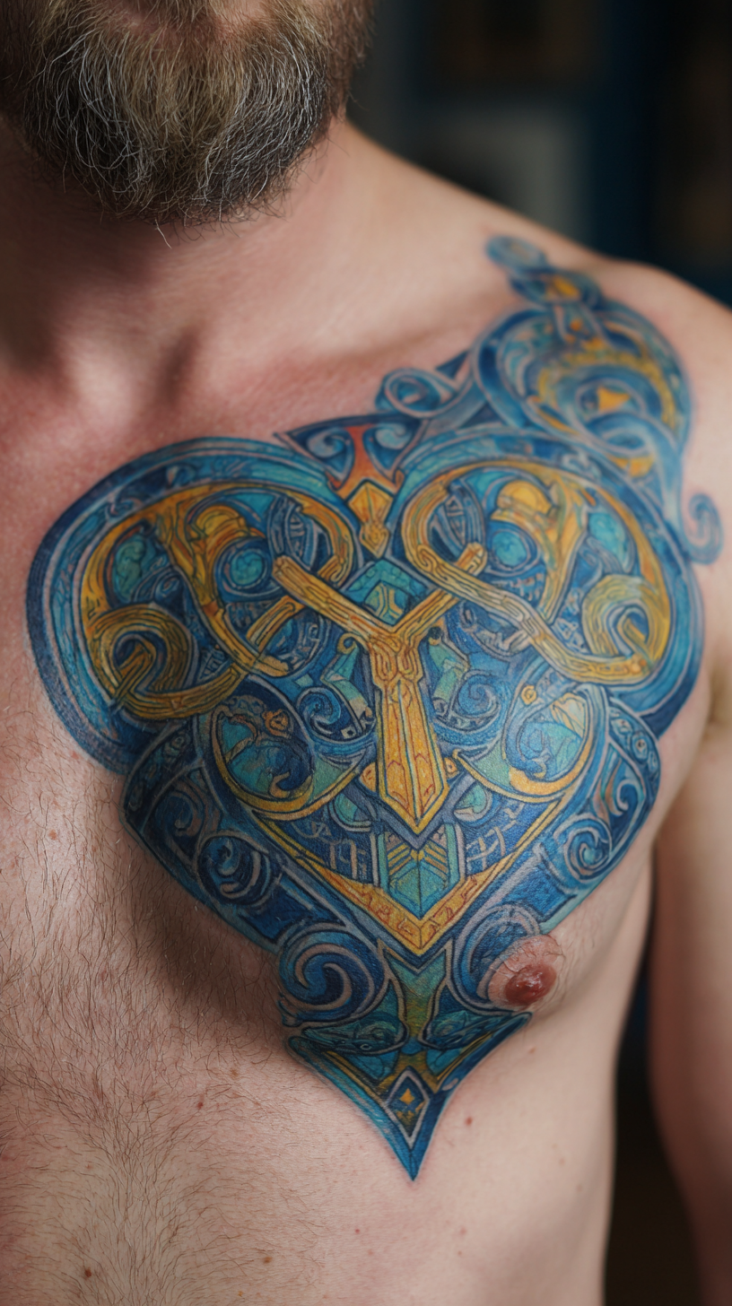 Viking Chest Tattoo
