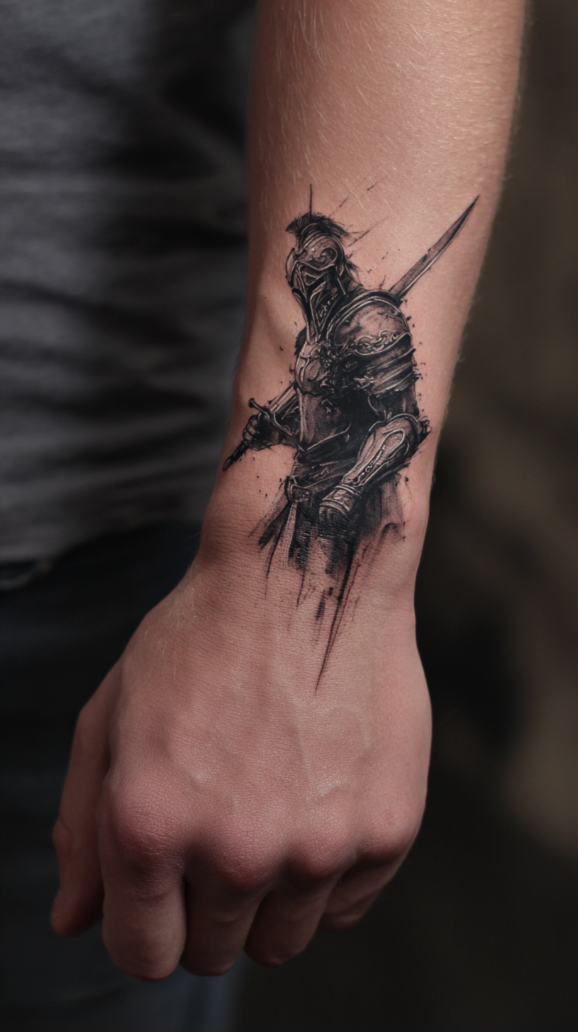 Warrior Wrist Tattoo