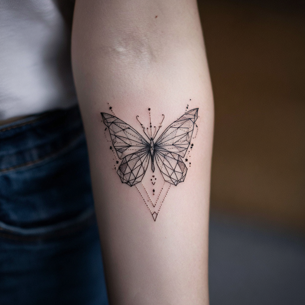 Butterfly tattoo symbolic ideas by art style