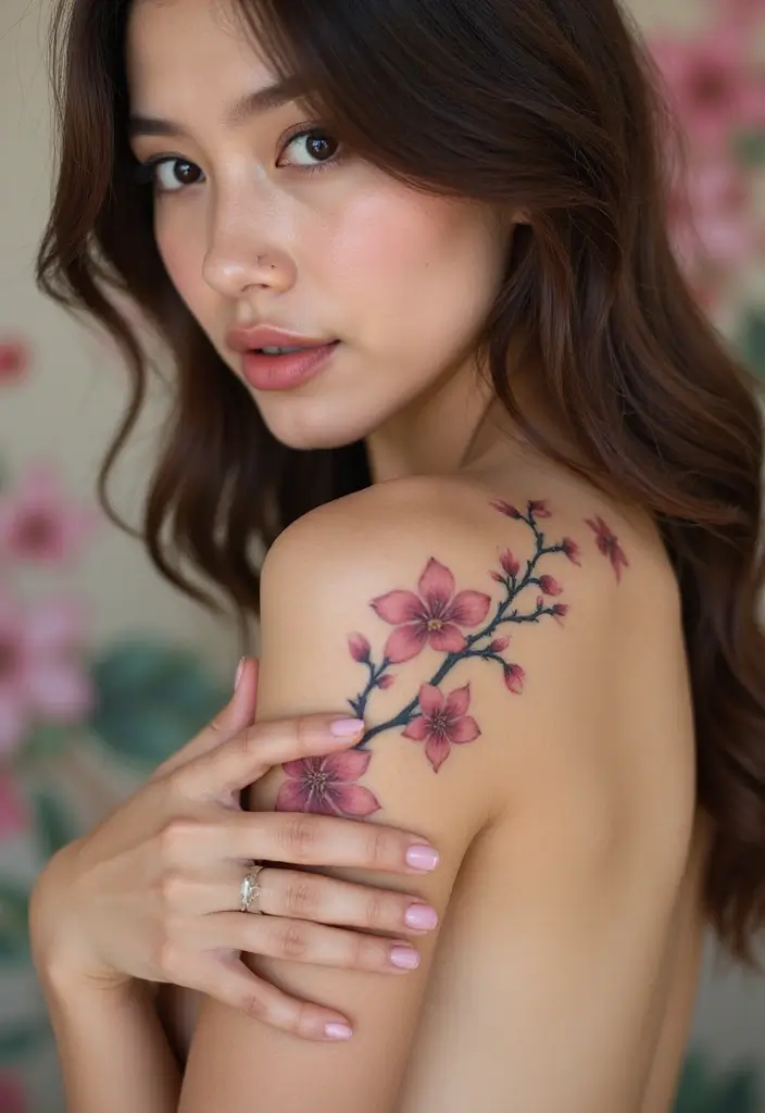 25 Best Cover Up Tattoos for Women: Transform Old Ink - 1. Blossom Over Regret