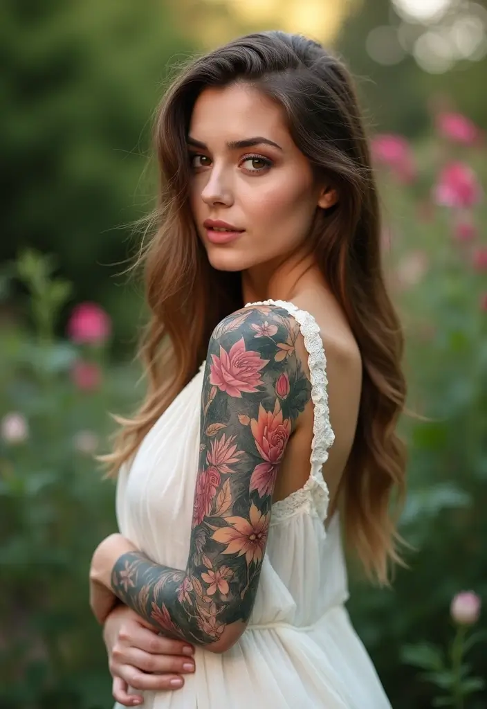 25 Best Cover Up Tattoos for Women: Transform Old Ink - 16. Floral Whirlwind