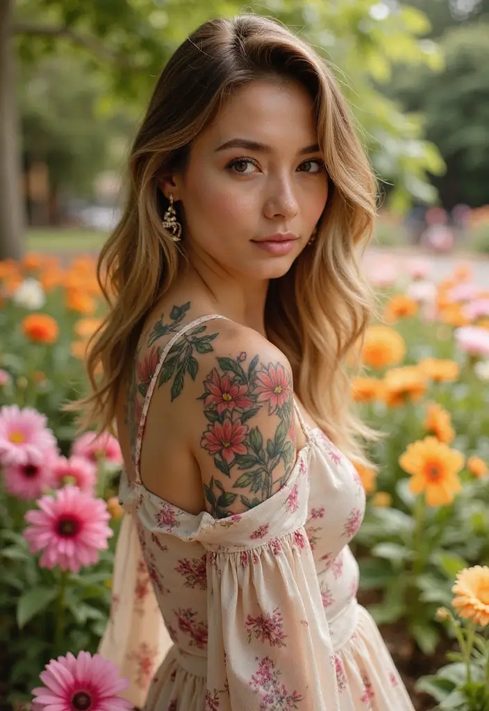 25 Best Cover Up Tattoos for Women: Transform Old Ink - 24. Seasonal Blooms