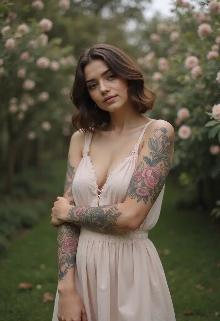25 Best Cover Up Tattoos for Women: Transform Old Ink - 25. Vintage Floral Elegance