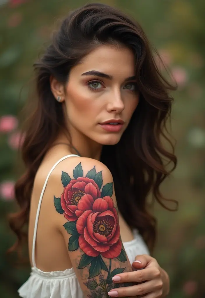 25 Best Cover Up Tattoos for Women: Transform Old Ink - 8. Peony Dreams