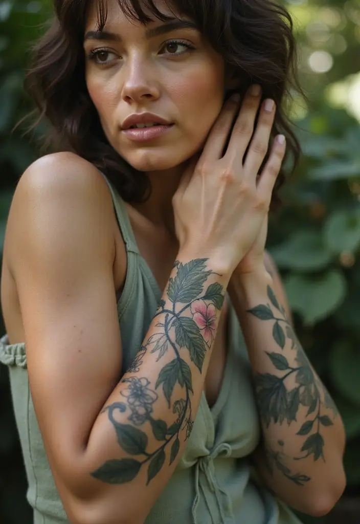 25 Best Cover Up Tattoos for Women: Transform Old Ink - 9. Ivy Embrace